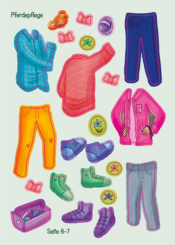 Sticker-Anziehbuch. Beste Freundinnen. Auf dem Reiterhof / Durchs Wochenende