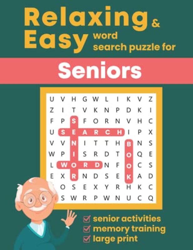 Relaxing and Easy word search puzzle for seniors. Made for Dementia and Alzheimer's patients and adults.: Memory activity book for seniors and elderly ... book for adults. Brain training for dementia