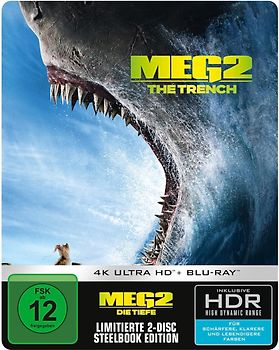 Meg 2: Die Tiefe [Limited Steelbook Edition, inkl. Blu-ray] 4K Ultra HD Blu-ray