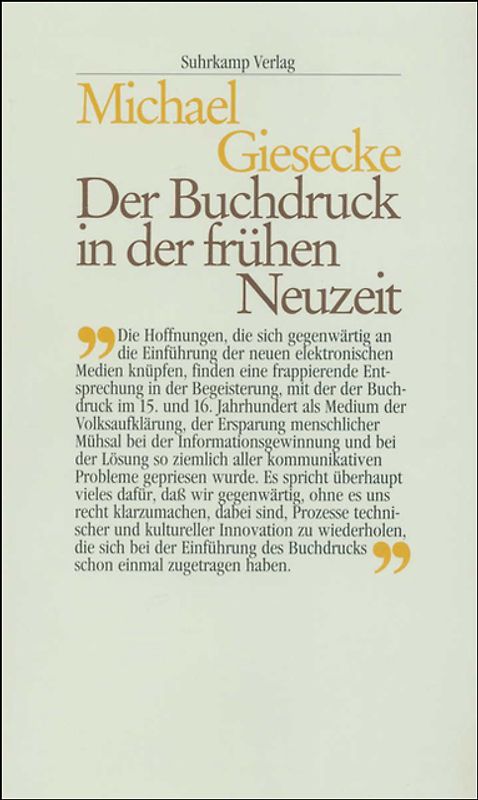 Der Buchdruck in der frühen Neuzeit