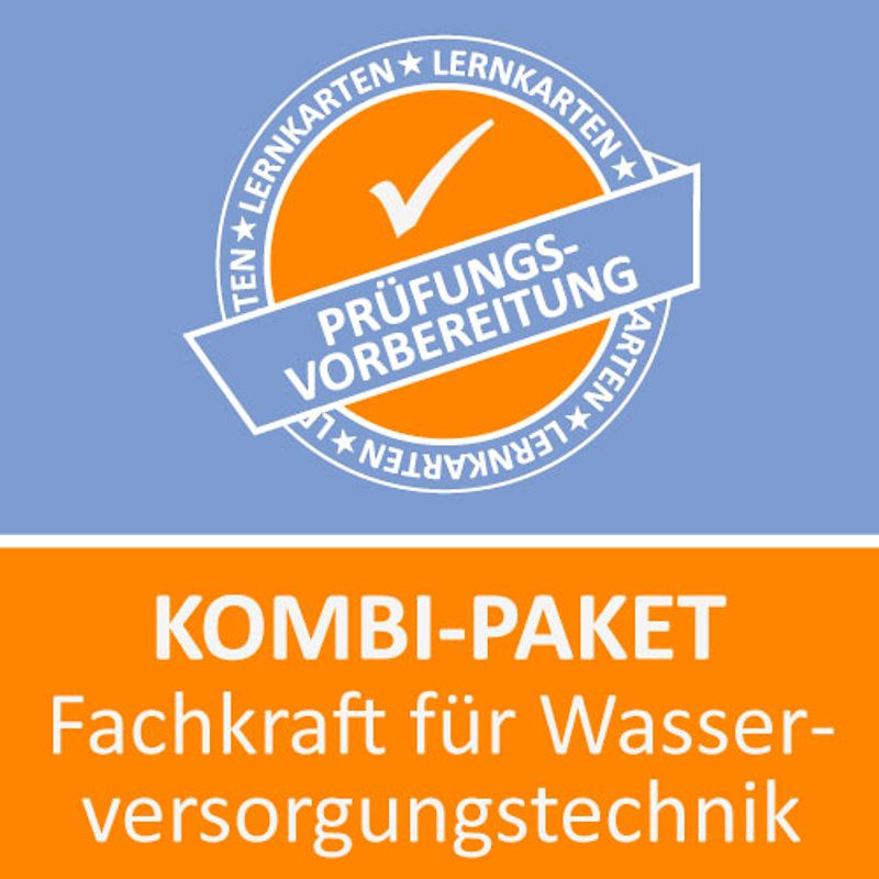 Kombi-Paket Fachkraft für Wasserversorgungstechnik - Lernkarten