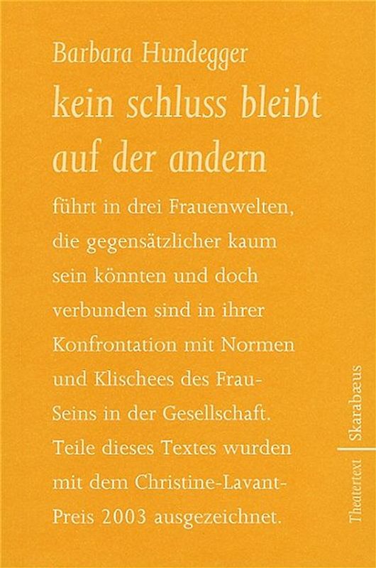 kein schluss bleibt auf der andern