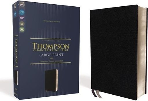 Niv, Thompson Chain-Reference Bible, Large Print, Bonded Leather, Black, Red Letter, Comfort Print