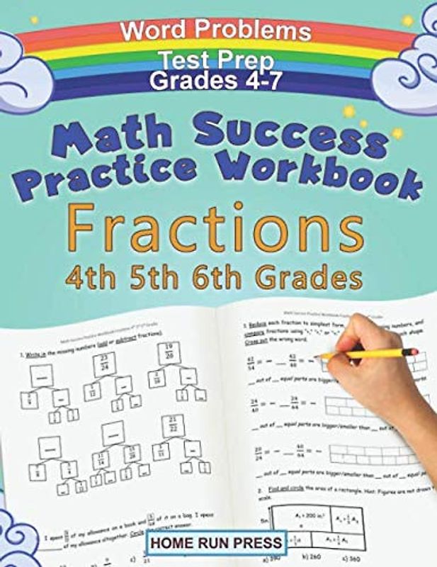 Math Success Practice Workbook Fractions 4th 5th 6th Grades: Grade 4 Grade 5 Grade 6 Daily Practice Test Prep