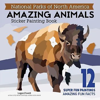 National Parks of North America Amazing Animals Sticker Painting Book