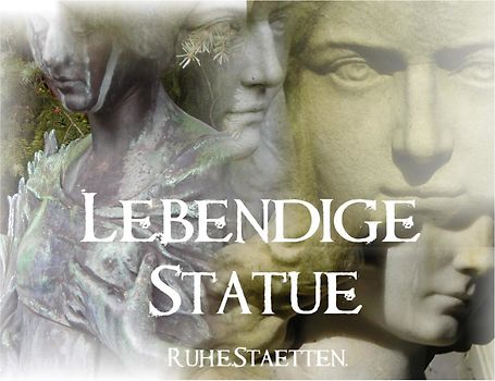 Lebendige Statue. Ruhe.Stätten.