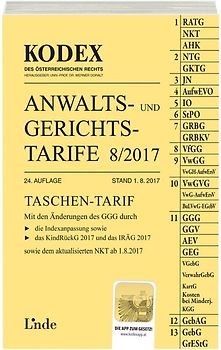 KODEX Anwalts- und Gerichtstarife 8/2017