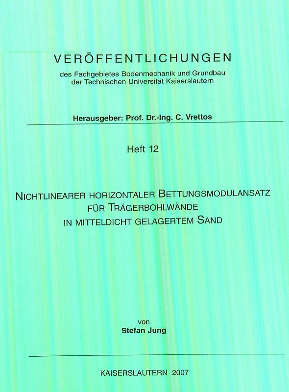 Nichtlinearer Horizontaler Bettungsmodulansatz für Trägerbohlwände in mitteldicht gelagertem Sand