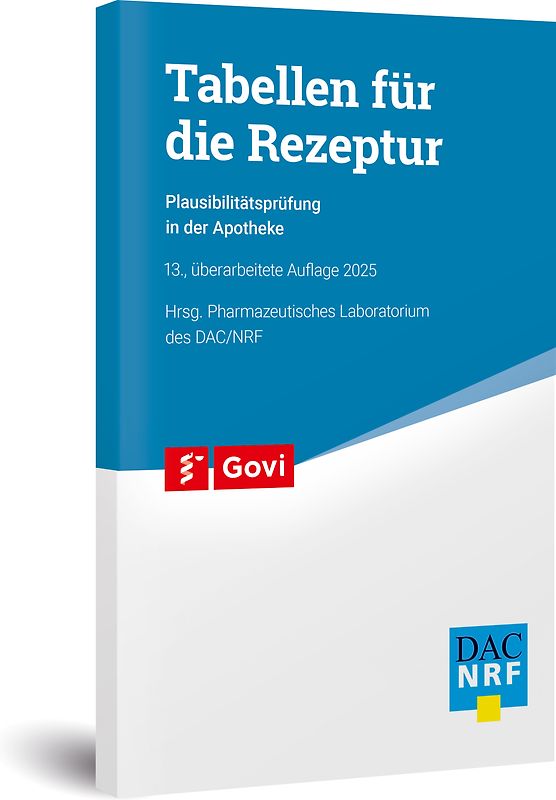 Tabellen für die Rezeptur