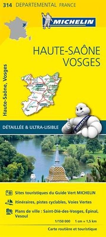 Carte Haute-Saône, Vosges Michelin - Collectif Michelin