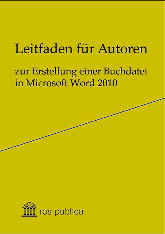 Leitfaden für Autoren zur Erstellung einer Buchdatei