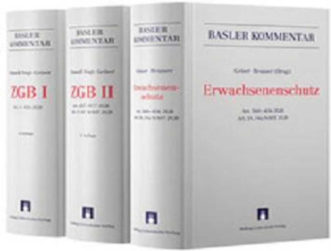 Basler Kommentar Zivilgesetzbuch I + II + Aktualisierungsband Erwachsenenschutzrecht