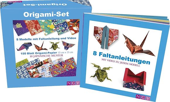 Origami-Set -8 Modelle mit Faltanleitung und Video
