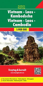 Vietnam - Laos - Kambodscha, Straßenkarte 1:900.000, freytag & berndt