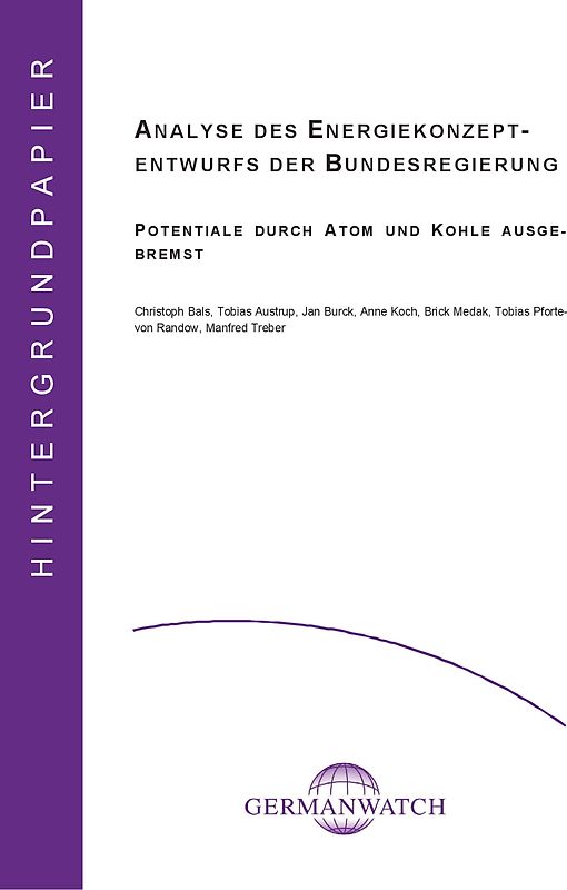 Analyse des Energiekonzeptentwurfs der Bundesregierung