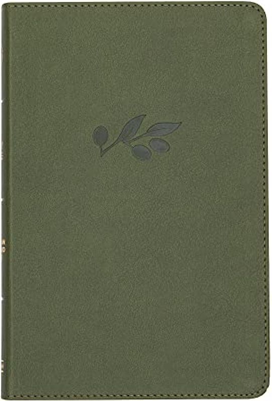 CSB Thinline Reference Bible, Olive Leathertouch