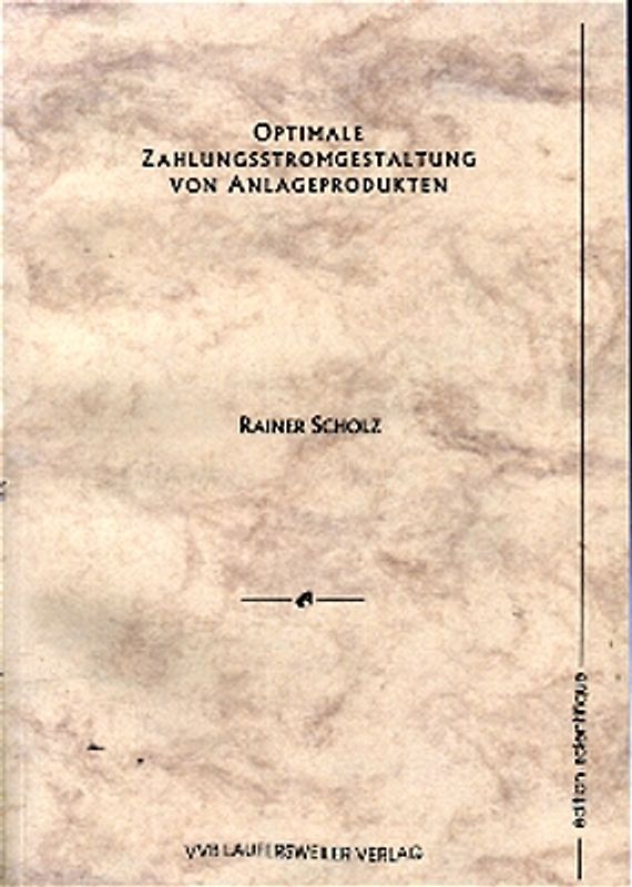 Optimale Zahlungsstromgestaltung von Anlageprodukten