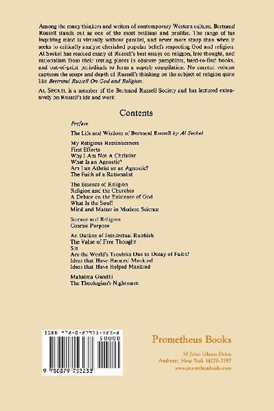 Bertrand Russell on God and Religion