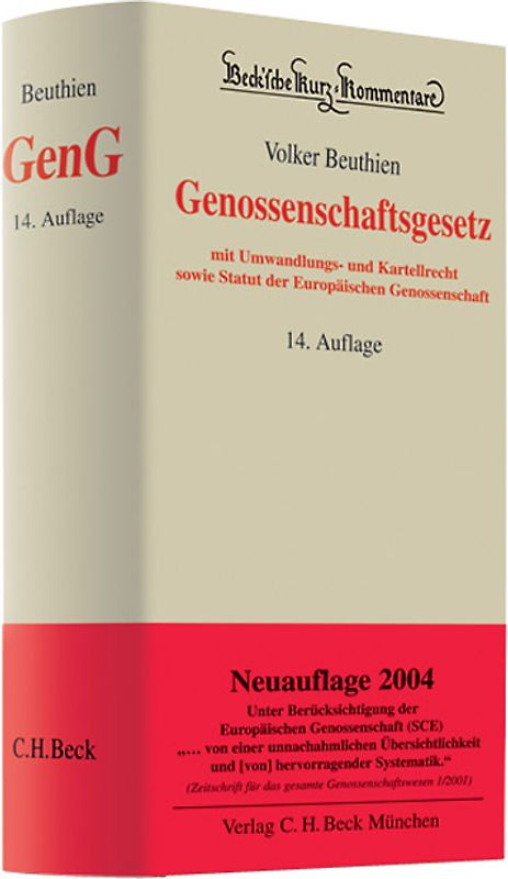 Genossenschaftsgesetz Aktualisierungsband