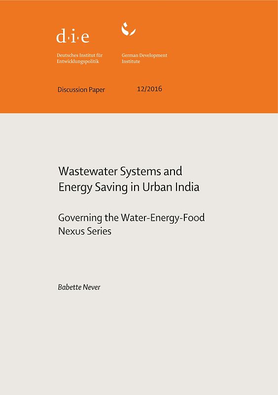 Wastewater systems and energy saving in urban India