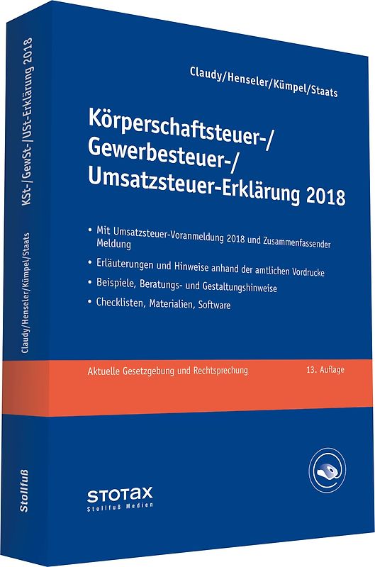 Körperschaftsteuer-, Gewerbesteuer-, Umsatzsteuer-Erklärung 2018