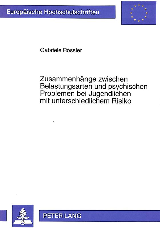 Zusammenhänge zwischen Belastungsarten und psychischen Problemen bei Jugendlichen mit unterschiedlichem Risiko