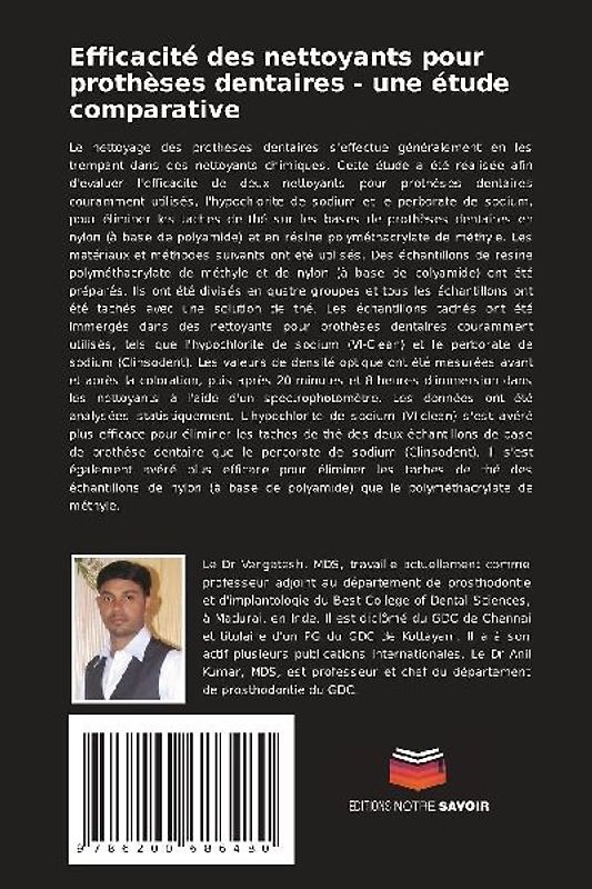 Efficacité des nettoyants pour prothèses dentaires - une étude comparative