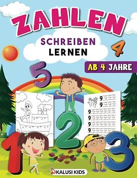 Zahlen schreiben lernen ab 4 Jahre: Zahlen Übungsheft für den Kindergarten und Vorschule - Zahlen von 0 bis 20 lernen mit Spaß