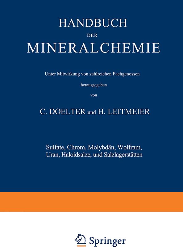 Sulfate, Chrom, Molybdän, Wolfram, Uran, Haloidsalze und Salzlagerstätten