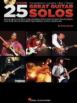 25 Great Guitar Solos: Transcriptions * Lessons * BIOS * Photos [With CD]