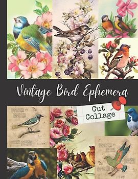 Vintage Bird Ephemera (Cut Collage): 24 Sheets, One-Sided Decorative Paper for Junk Journaling, Scrapbooking, Decoupage, Collages, Card Making & Mixed ... (Vintage Ephemera Art To Cut Out and Collage)