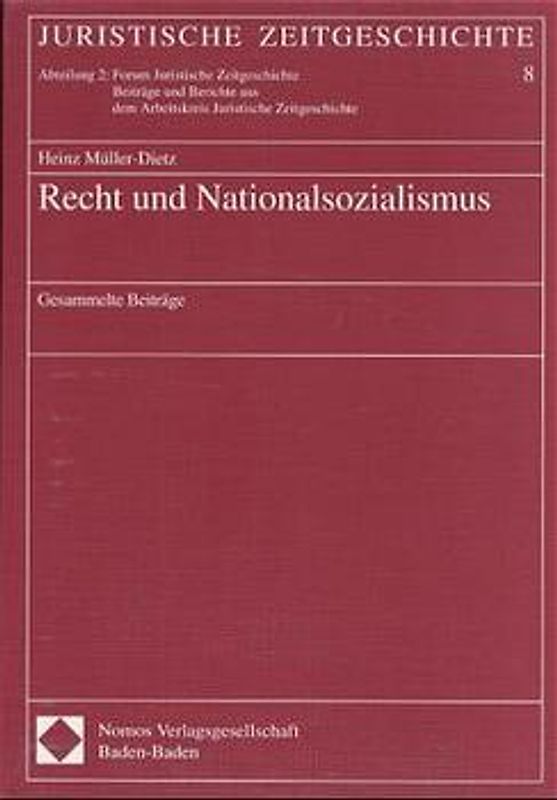 Recht und Nationalsozialismus