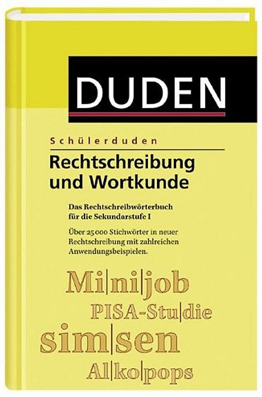 Schülerduden Rechtschreibung und Wortkunde
