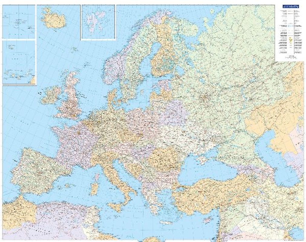Kümmerly+Frey Europakarte politisch Poster 1:4,5 Mio.