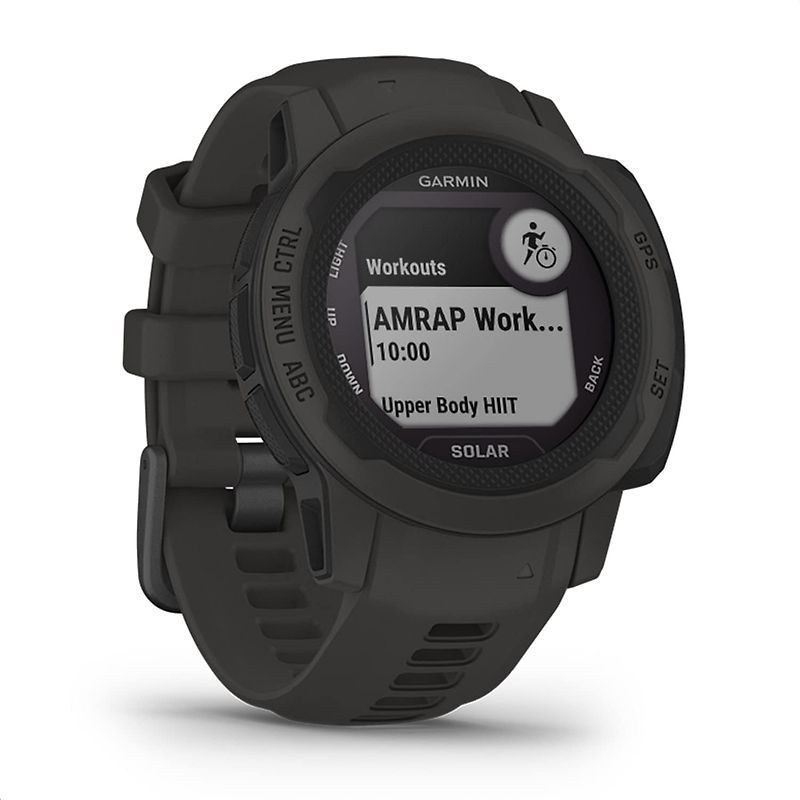 Garmin Instinct 2S Solar 40 mm noir et bracelet en silicone noir