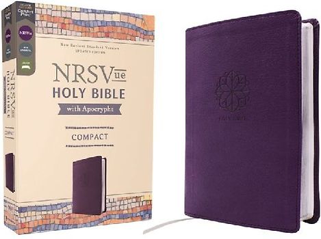 Nrsvue, Holy Bible with Apocrypha, Compact, Leathersoft, Purple, Comfort Print