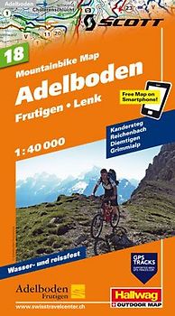 Hallwag Mountainbike-Karte 18 Adelboden 1:40.000
