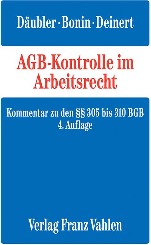 AGB-Kontrolle im Arbeitsrecht