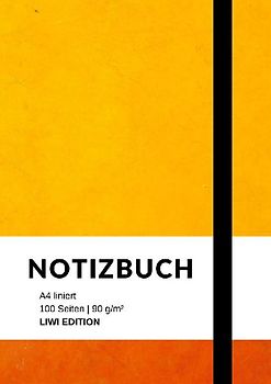 Notizbuch A4 liniert - 100 Seiten Soft Cover - FSC Papier