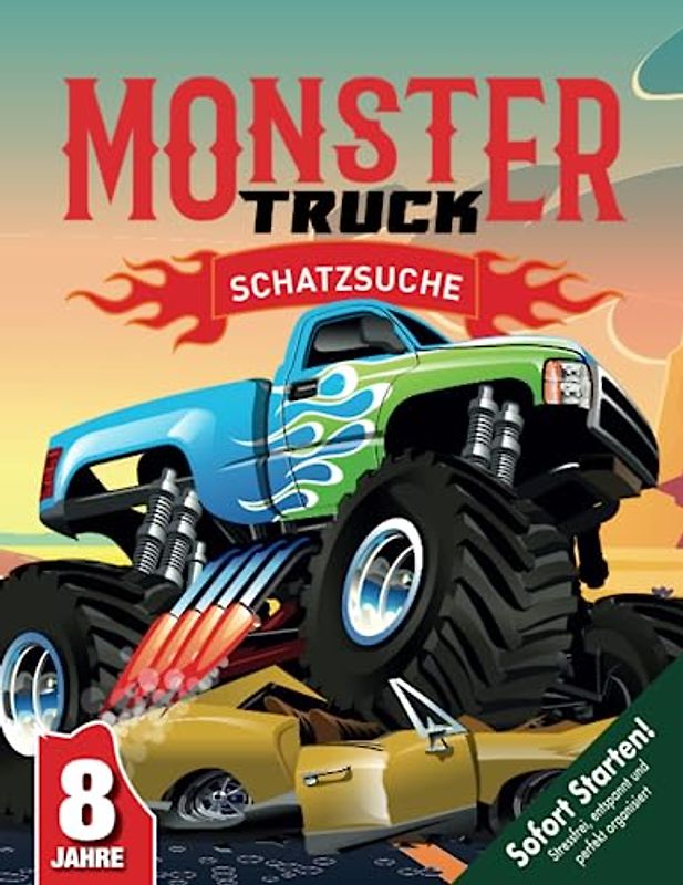Spannende Auto-Monstertruck-Schatzsuche Kindergeburtstag ab 8 Jahren: Mit riesigen Rädern und bulligen Karosserien gewinnt ihr dieses ... Kreative Spiele & Rätsel! (Bravo Schatzsuche)