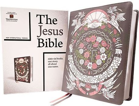The Jesus Bible Artist Edition, Niv, Leathersoft, Gray Floral, Comfort Print