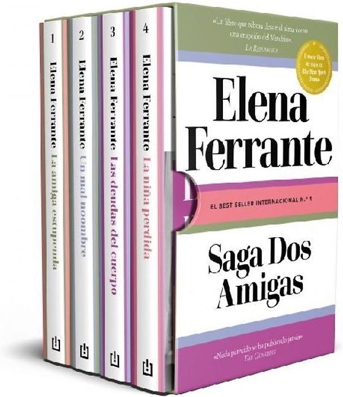 Estuche Saga DOS Amigas (La Amiga Estupenda / Un Mal Nombre / Las Deudas del Cuerpo / La Niña Perdida) / Neapolitan Novels Saga. Boxed Set