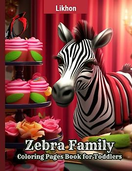 Likhon Zebra Family Coloring Pages Book for Toddlers