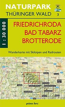 Wanderkarte Friedrichroda, Brotterode, Tabarz