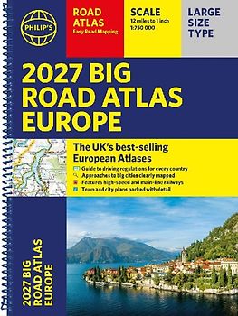 Philip's 2027 Big Road Atlas of Europe