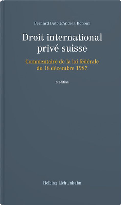 Droit international privé suisse