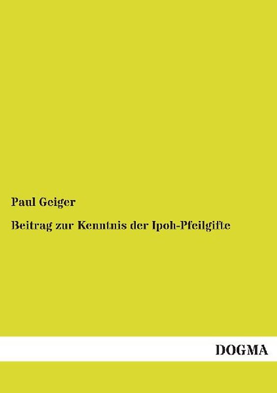 Beitrag zur Kenntnis der Ipoh-Pfeilgifte