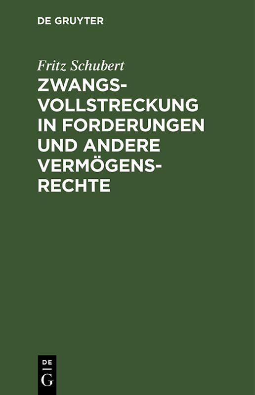 Zwangsvollstreckung in Forderungen und andere Vermögensrechte
