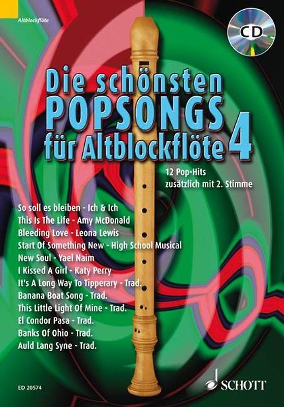 Die schönsten Popsongs für Alt-Blockflöte