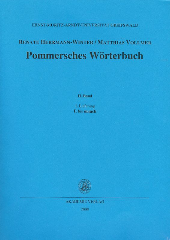 Pommersches Wörterbuch / L bis manch